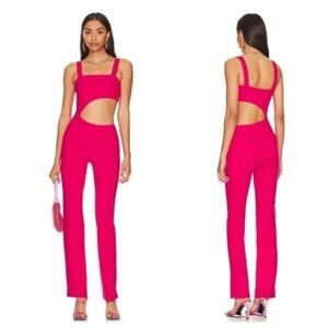 Superdown cutout jumpsuit in pink size M (new- never worn before)